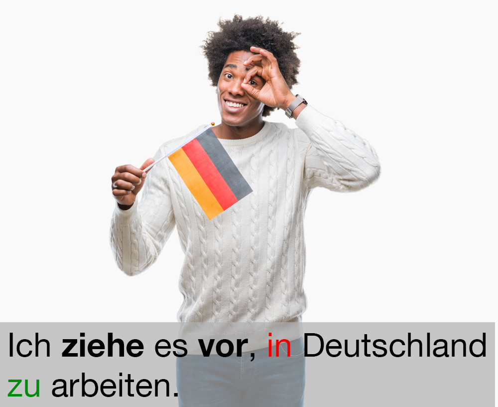 How’d you say in German “I prefer to work in Germany.”? Herr Professor